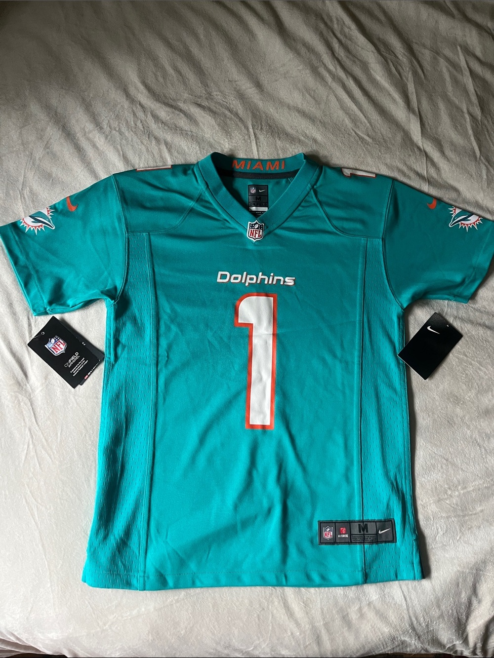 Nike Teal Miami Dolphins #1 Kids Tua Tagovailoa Football Jersey
